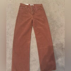 AGOLDE Harper Straight Leg Corduroy Jeans in Saddle